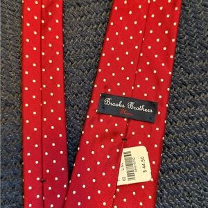 BOYS Brooks Brothers Red Polka Dot Tie